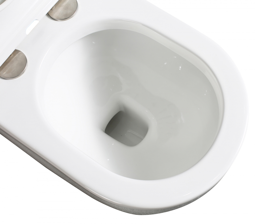 Унитаз Abber Bequem AC1114P приставной белый с импульсным смывом