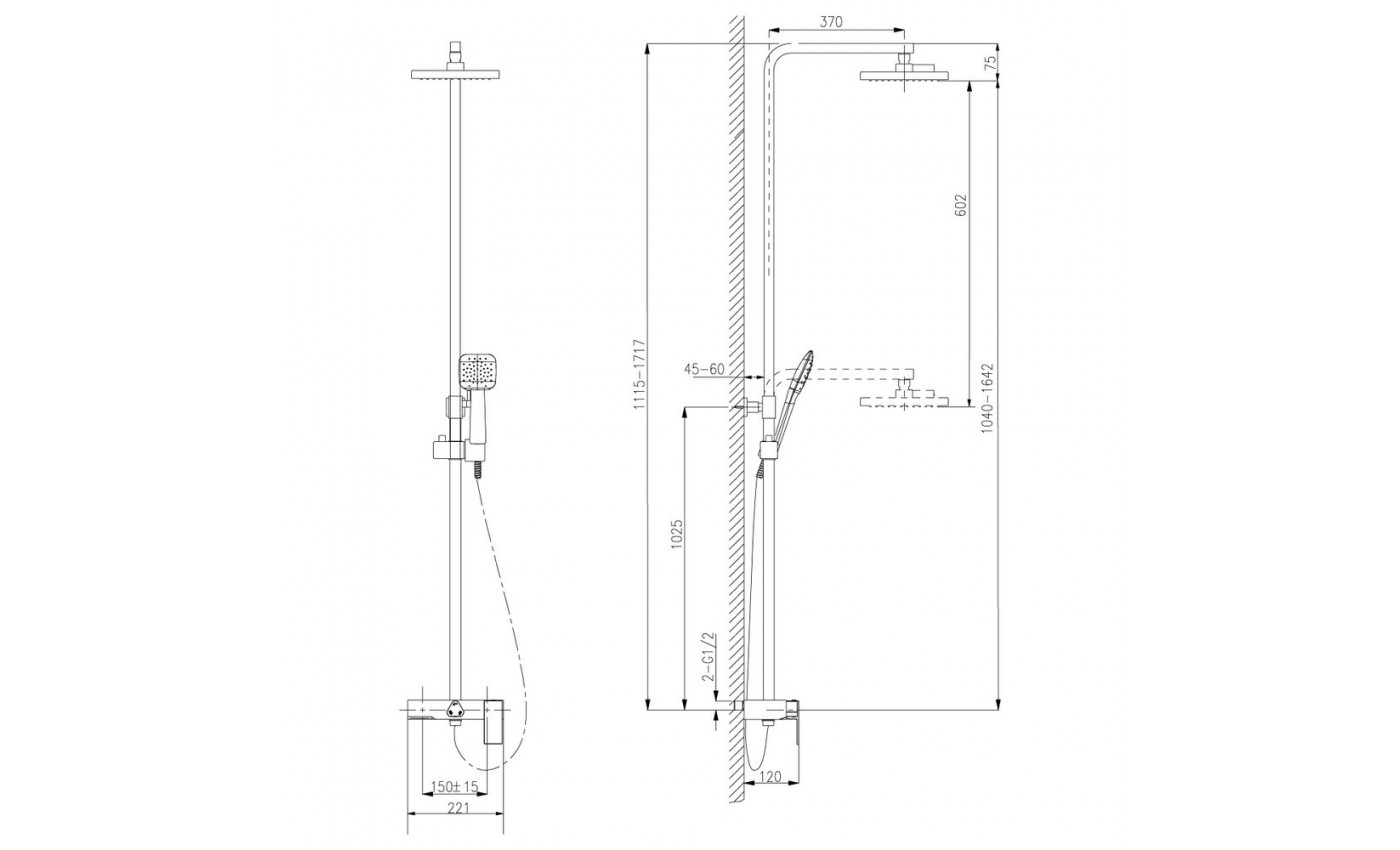 Смеситель Lemark Tropic LM7005С для ванны и душа