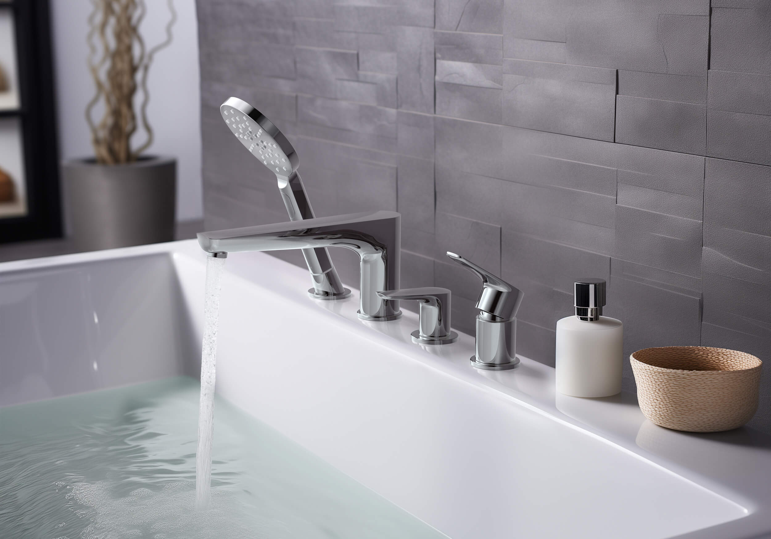 Смеситель Aquatek Вега AQ1148CR на борт ванны