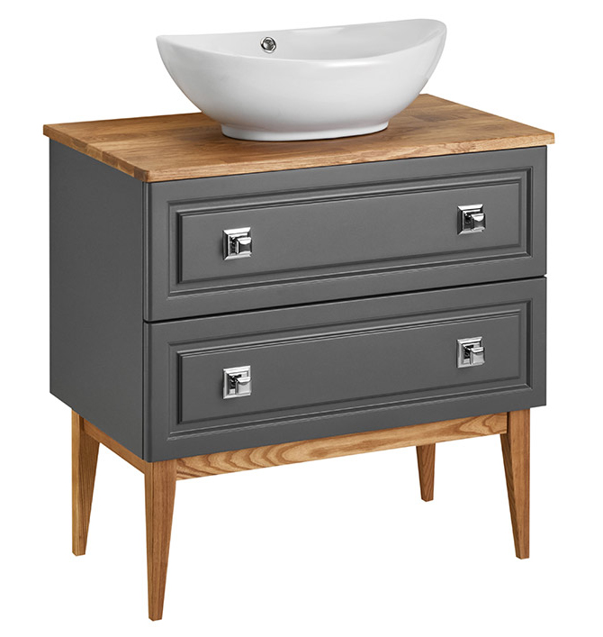 Мебель для ванной подвесная ASB-Woodline Каталина 80 Grey