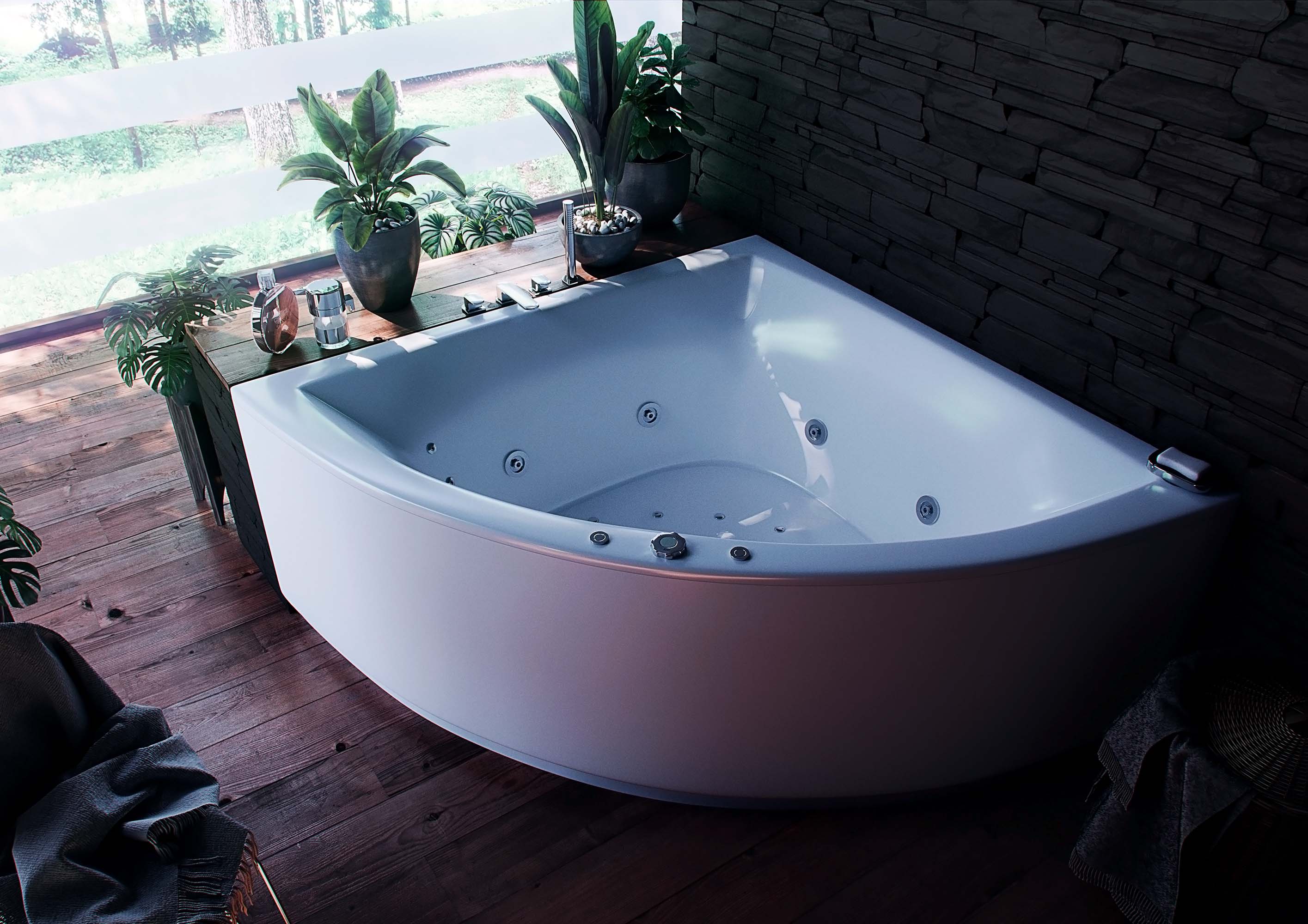 Акриловая ванна Aquatek Юпитер UPT150-0000026 150х150 см с фронтальным