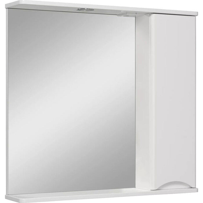 Зеркальный шкаф Runo Афина 80х75 правый, белый