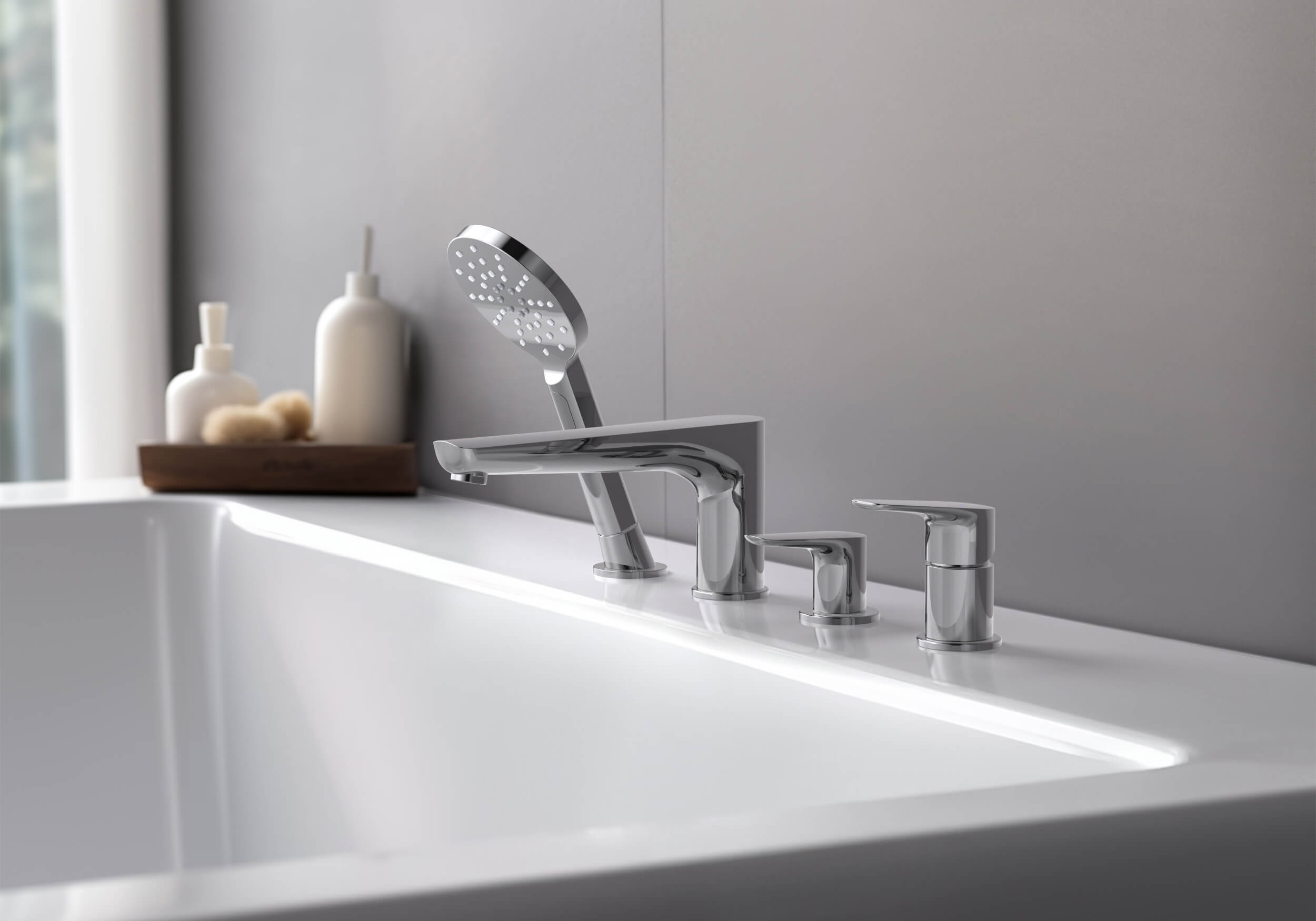 Смеситель Aquatek Вега AQ1148CR на борт ванны