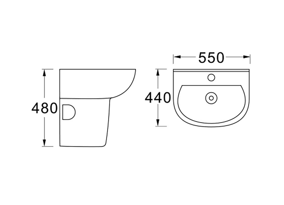 Полупьедестал для раковины Aquatek AQ5421-00