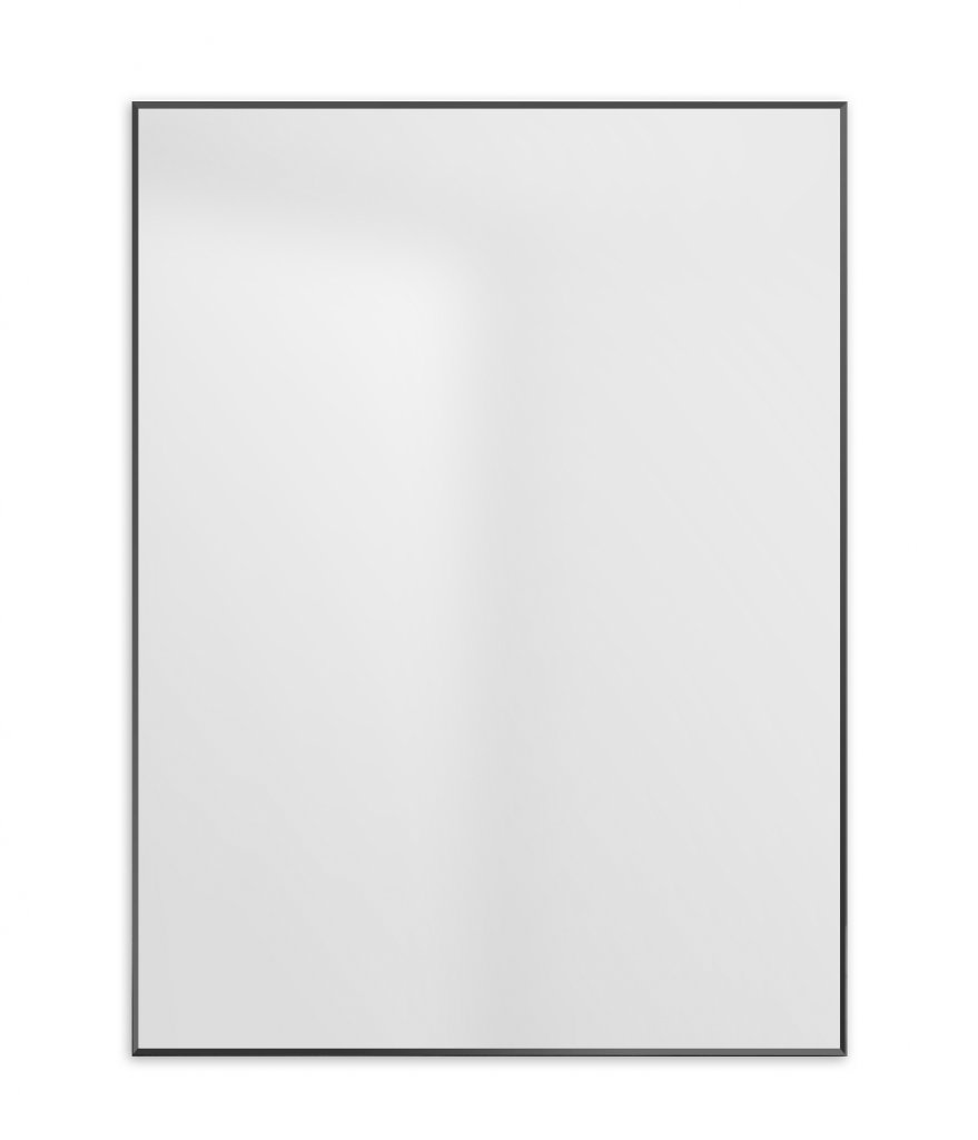 Зеркало в алюминиевой раме BelBagno 80х100 Nero