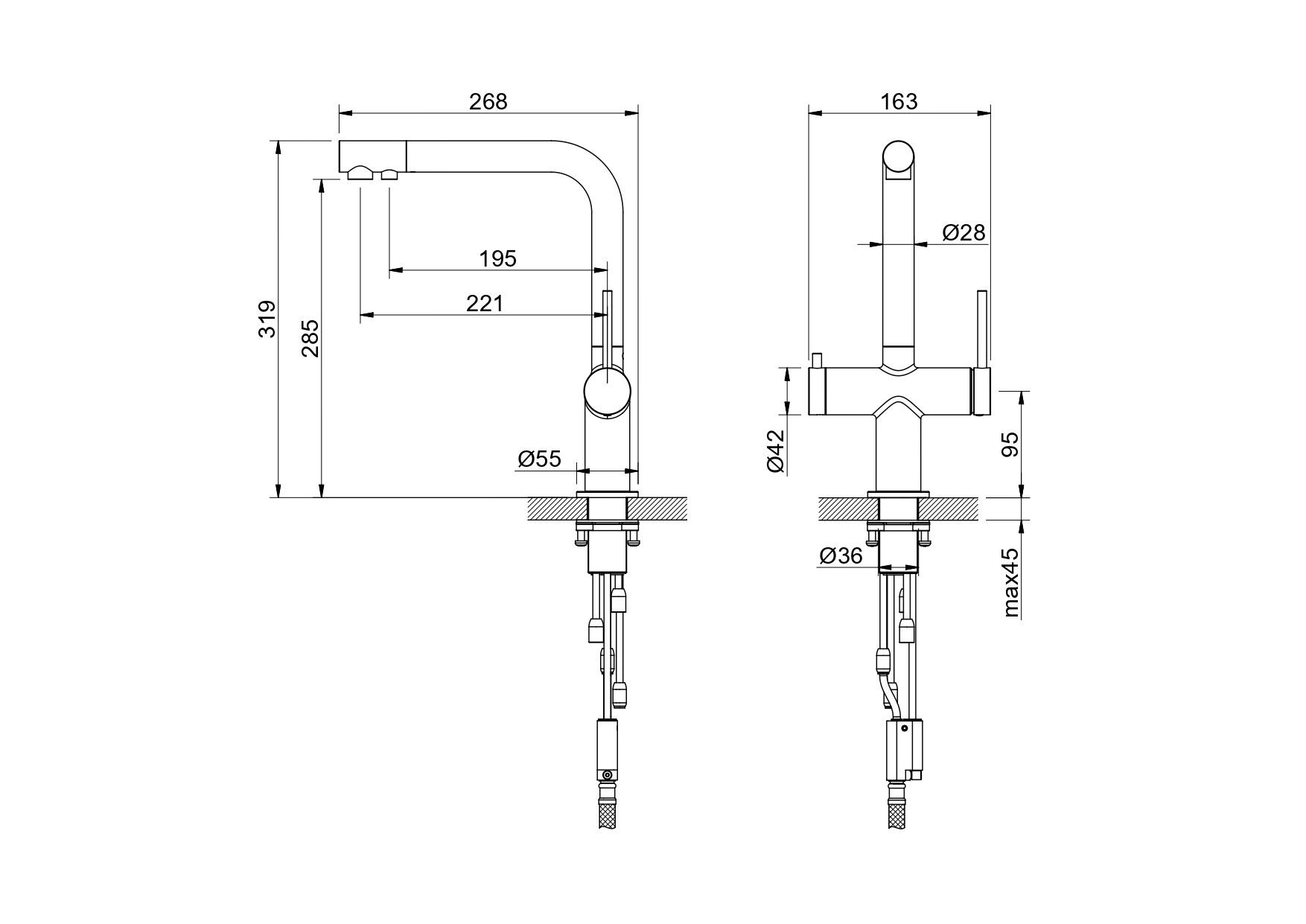 Смеситель Aquatek Европа AQ1385BG для кухни