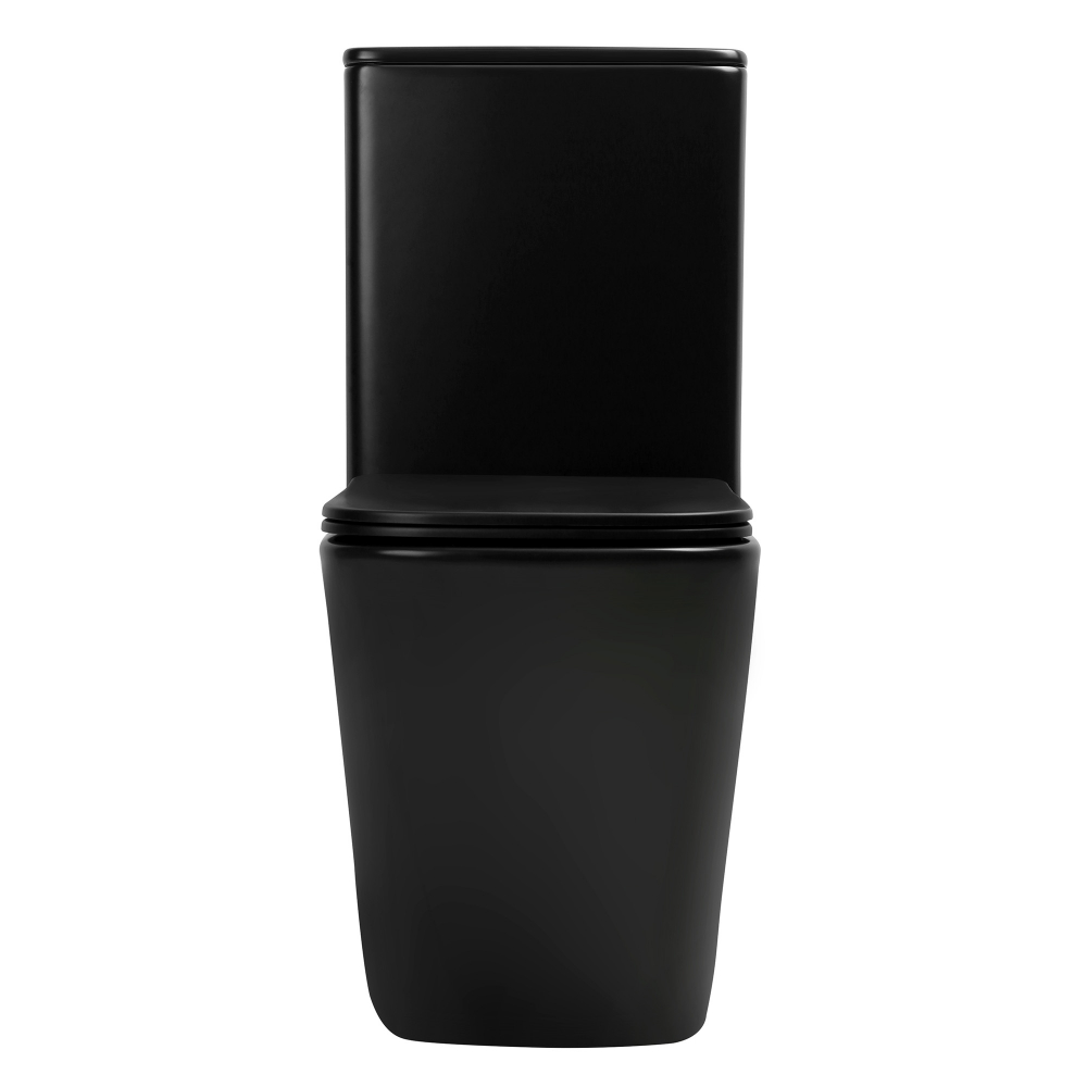 Унитаз Abber Rechteck AC1210TMB компакт черный матовый, безободковый, смыв торнадо