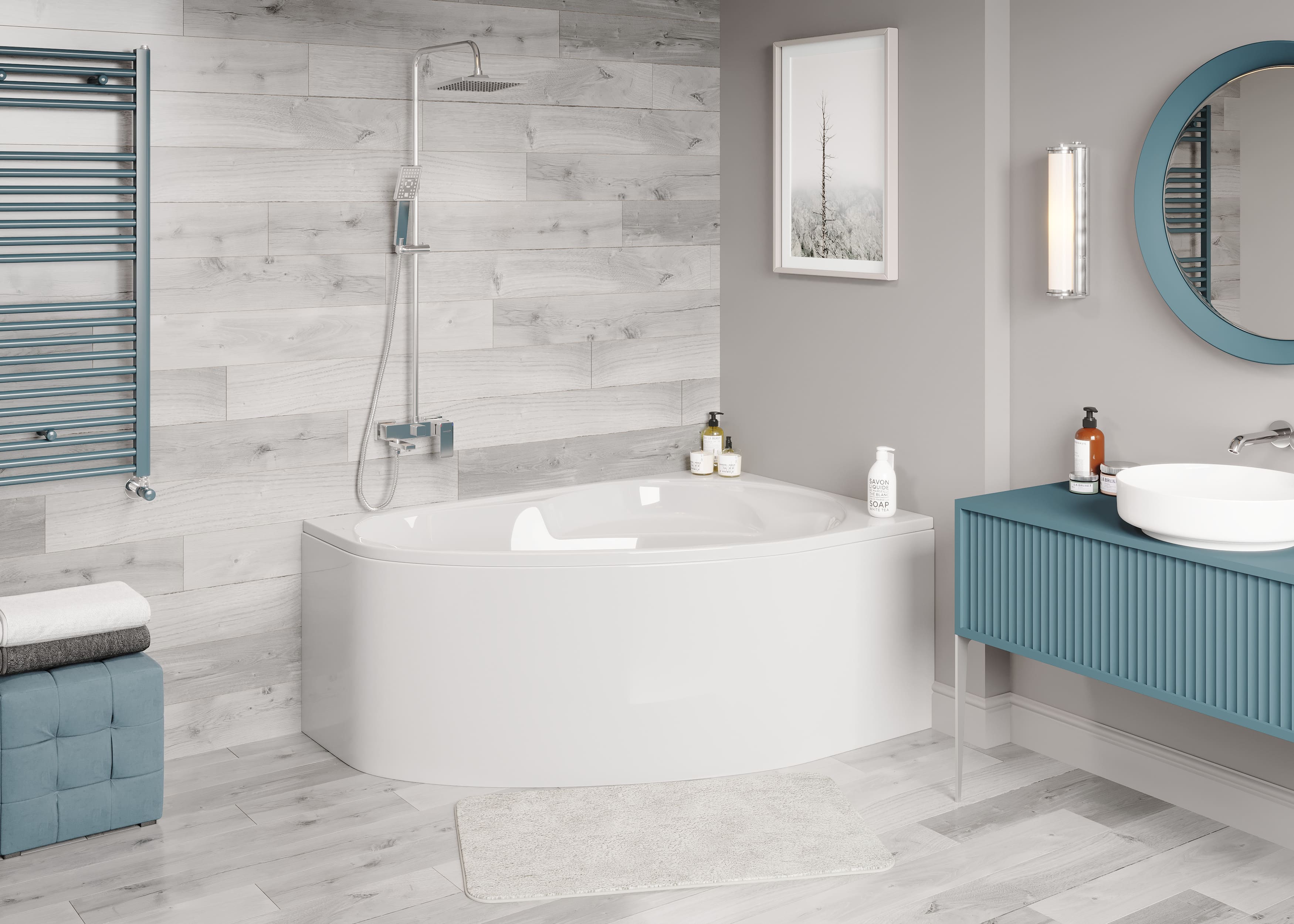 Акриловая ванна VAGNERPLAST Flora VPBA151FLA3PX-04 150х100 Right
