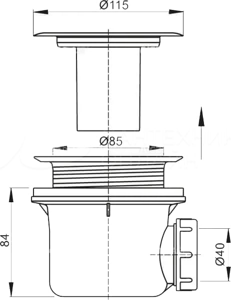 Поддон для душа RGW Stone Tray ST-0100G 100х100 с сифоном
