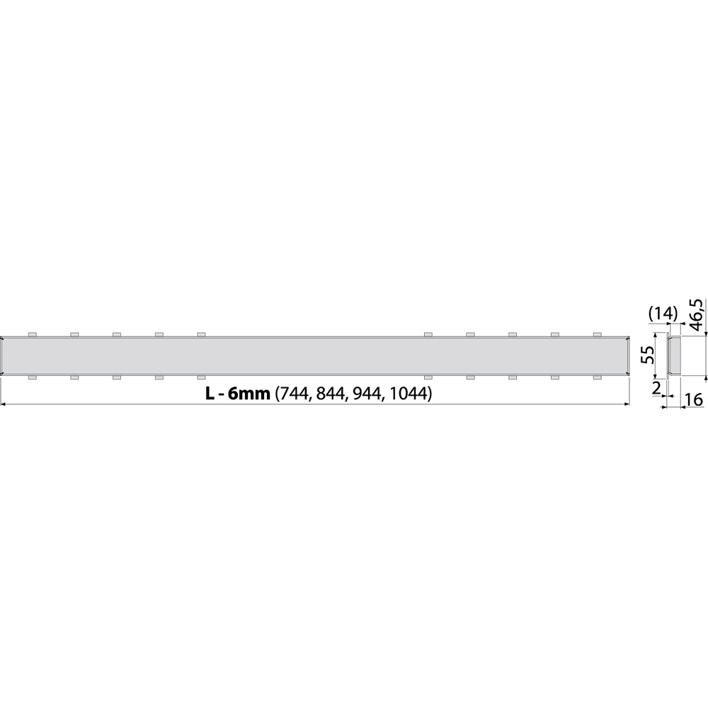 Решетка для водоотводящего желоба APZ12 ALCAPLAST TILE-950