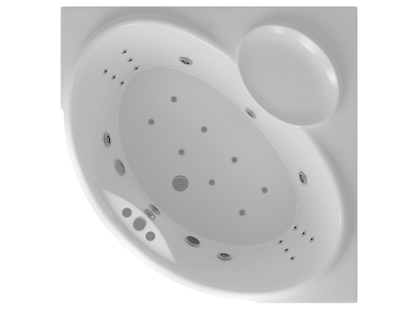 Акриловая ванна Aquatek Эпсилон EPS150-0000066 150х150 см с фронтальным