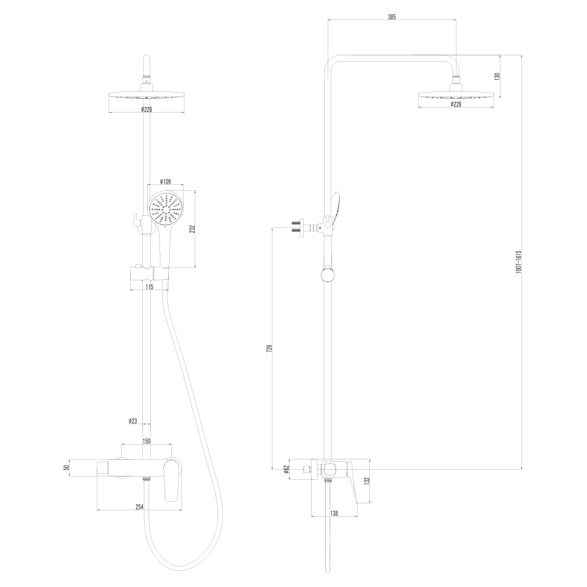 Смеситель Lemark Bronx LM3760GM для душа с регулируемой высотой штанги