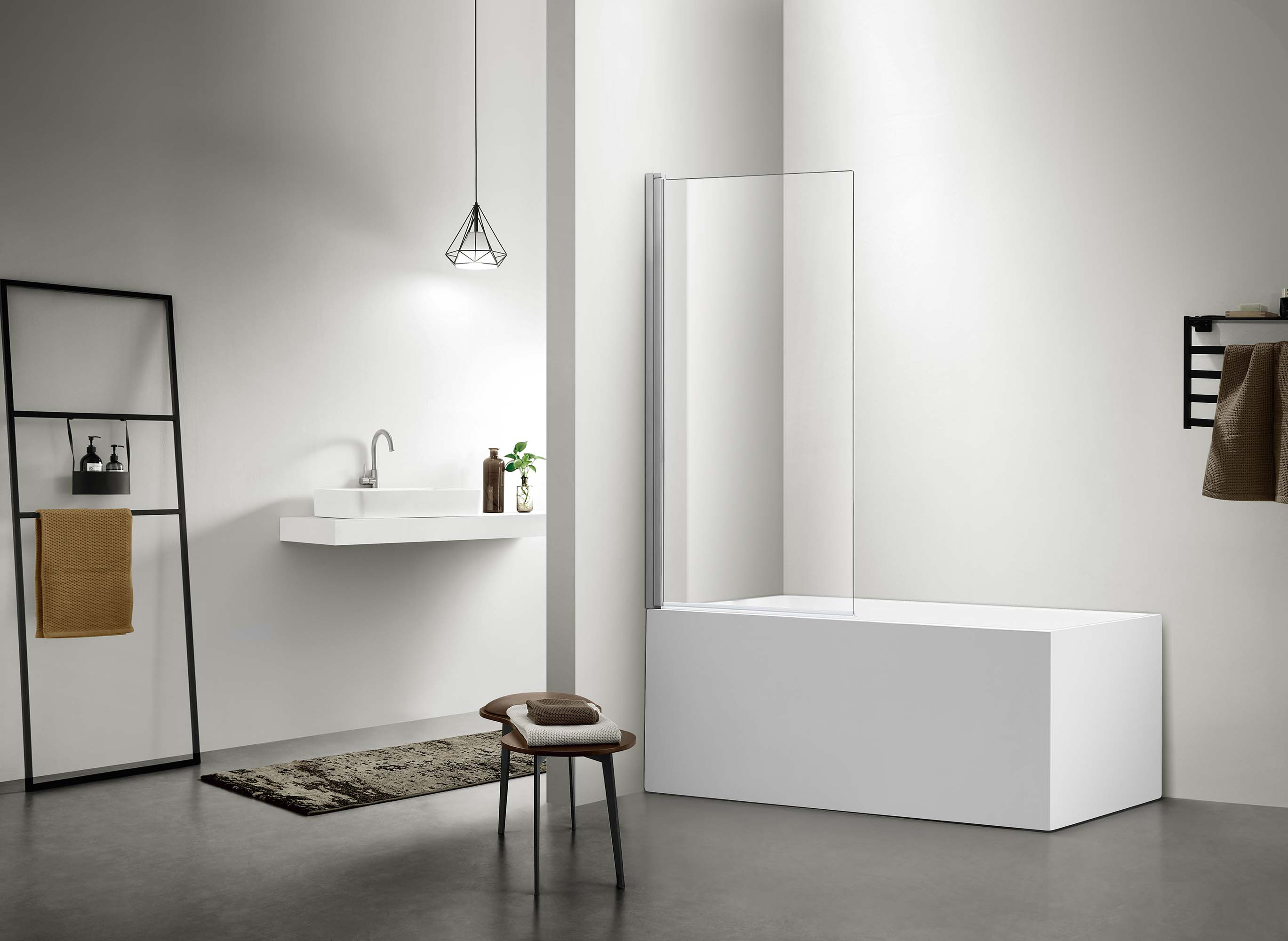 Шторка на ванну Aquatek AQ DEL SBA 08015CH 80х150 см