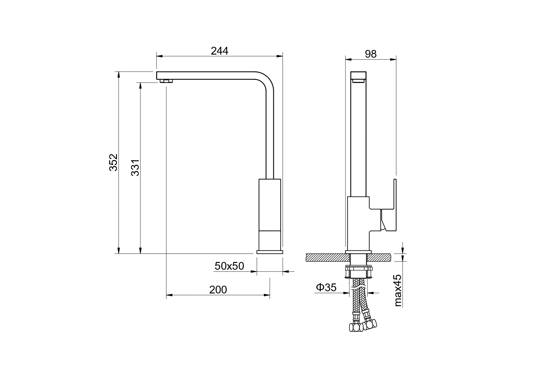 Смеситель Aquatek Либра AQ1680CR для кухни