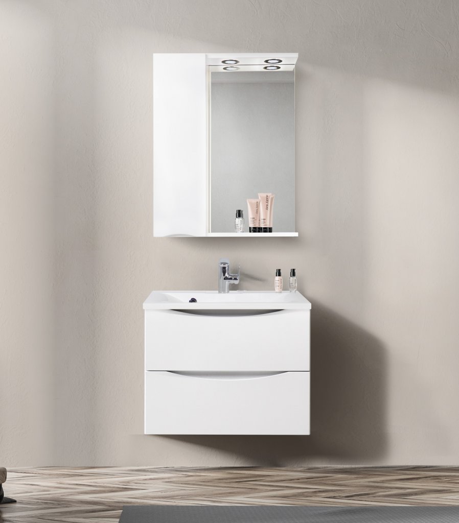Зеркальный шкаф BelBagno Marino 60 см L, Bianco Lucido