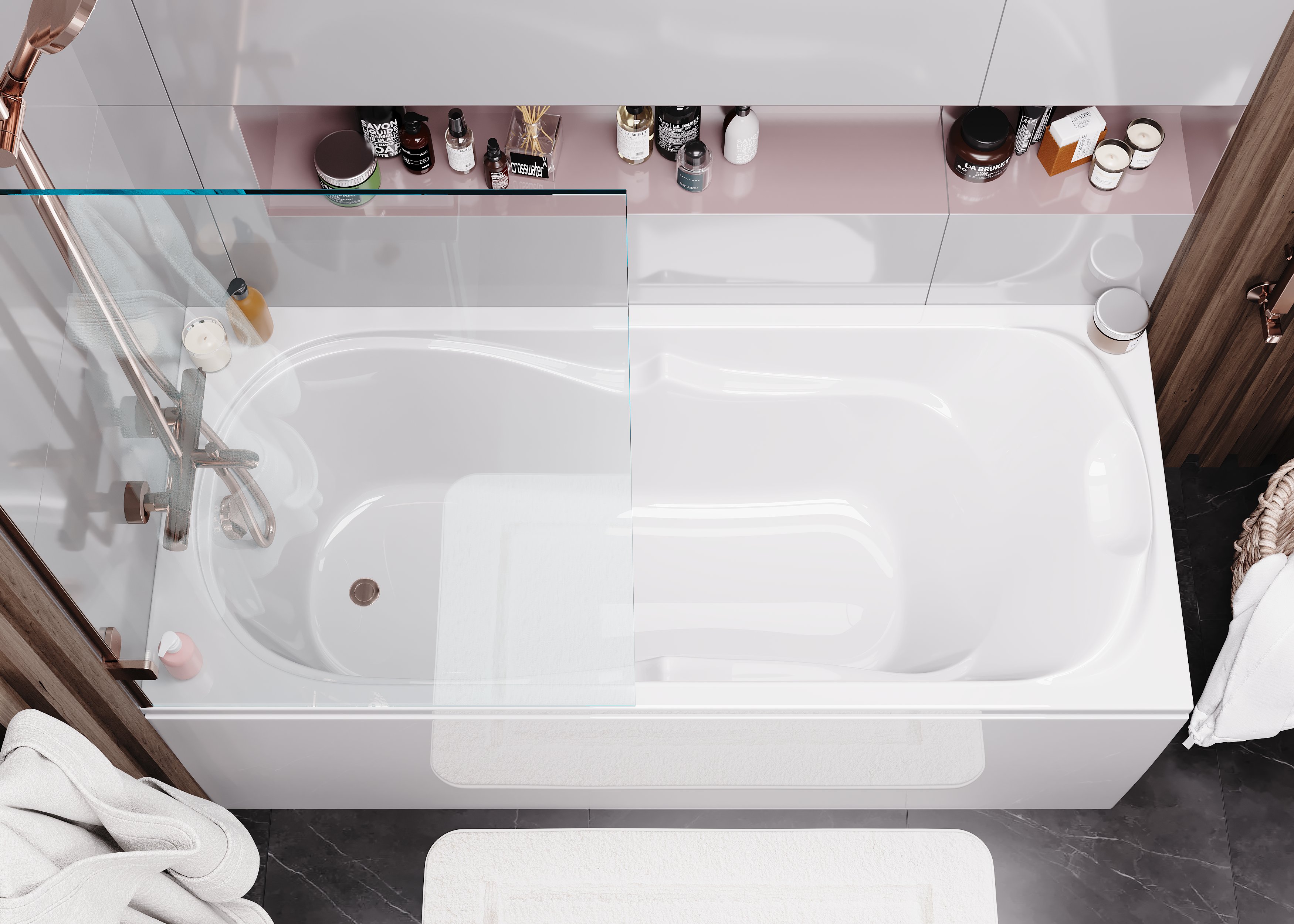 Акриловая ванна VAGNERPLAST Charitka VPBA170CHA2X-04 170х75