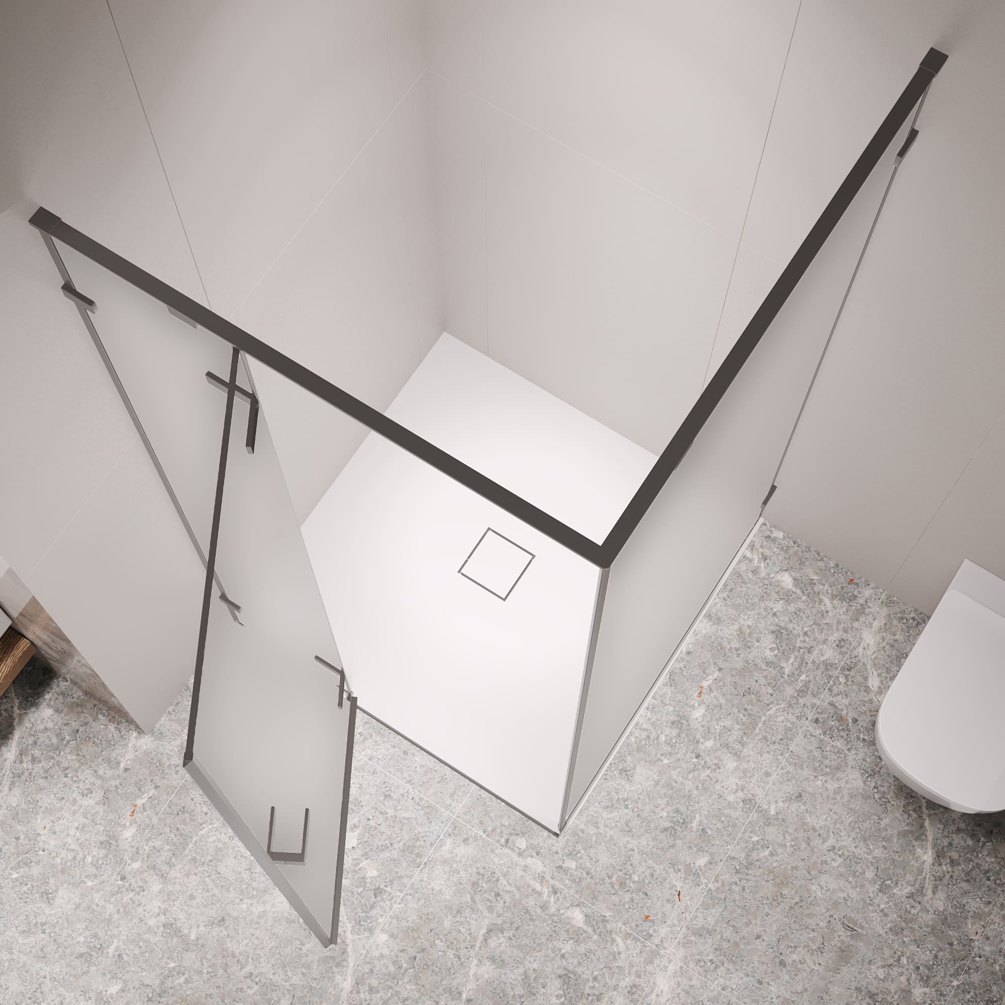 Душевой уголок RGW SV-030Gg 100х100 с распашной дверью матовое