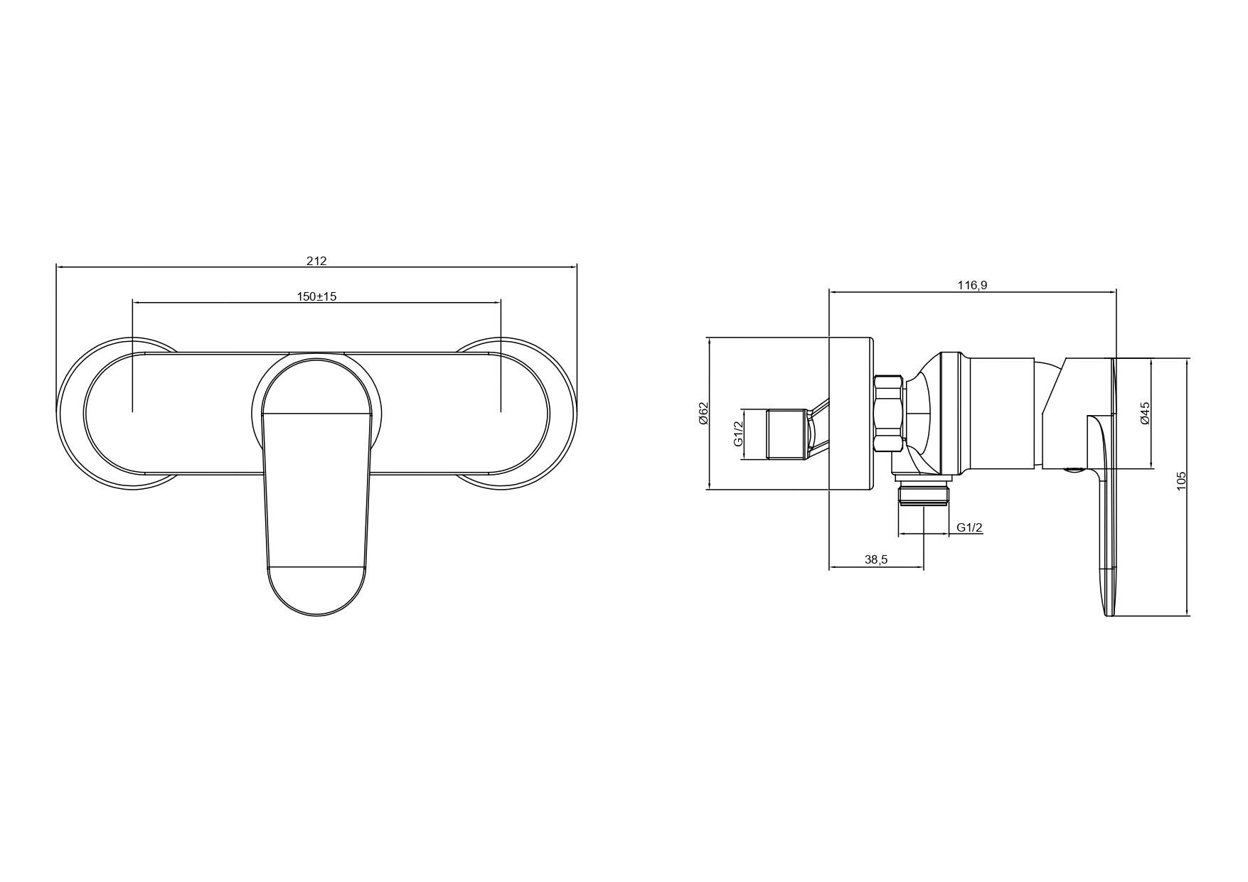 Смеситель Aquatek Ника AQ1860MB для душа