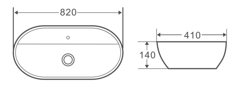 Раковина накладная BelBagno BB1347