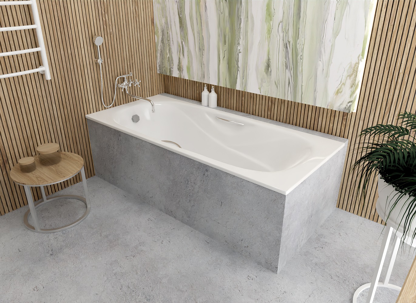 Чугунная ванна Aquatek Гамма AQ8050FH-00 150х75 см