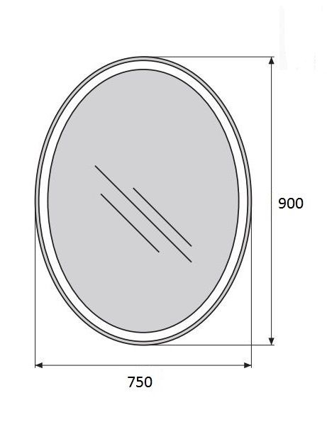 Зеркало BelBagno SPC-VST 75х90