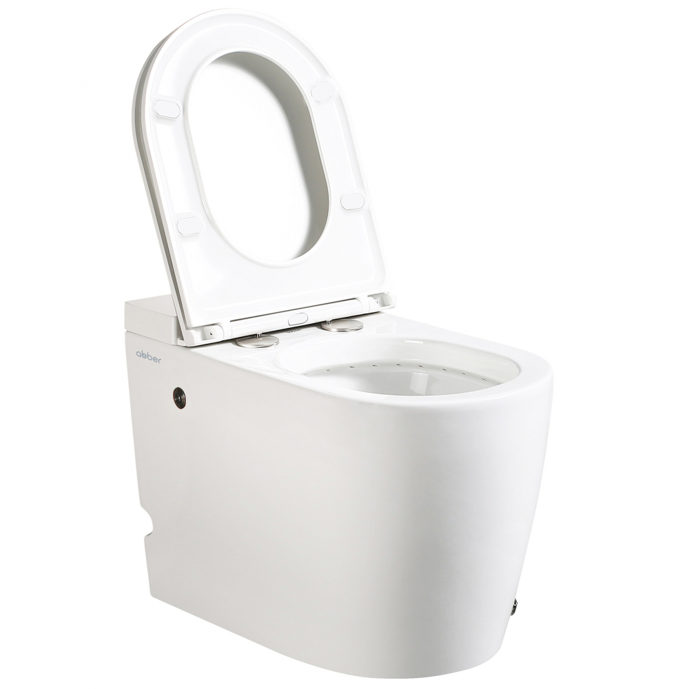 Унитаз Abber Bequem AC1114P приставной белый с импульсным смывом