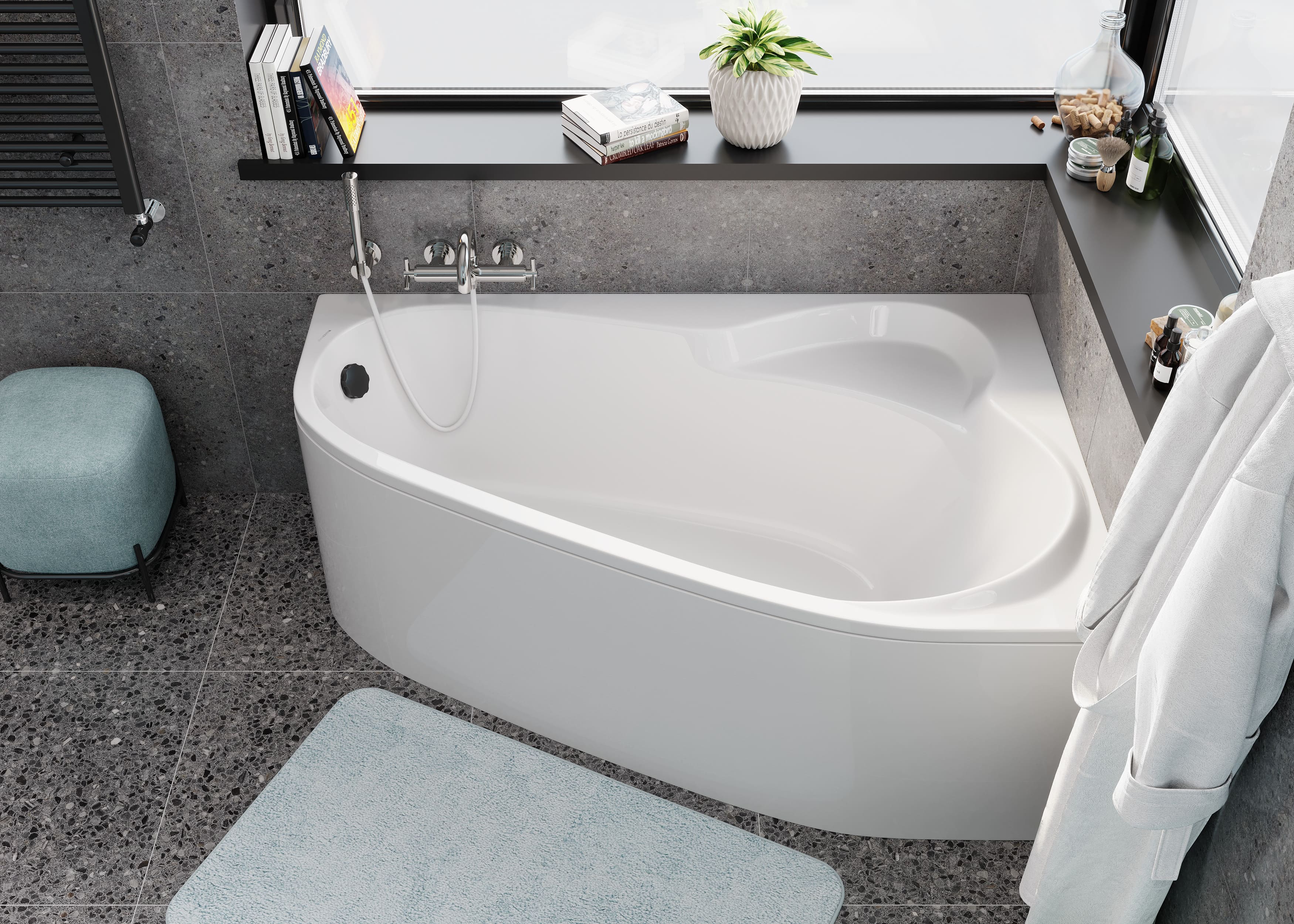 Акриловая ванна VAGNERPLAST Selena VPBA163SEL3PX-04 160х105 Right
