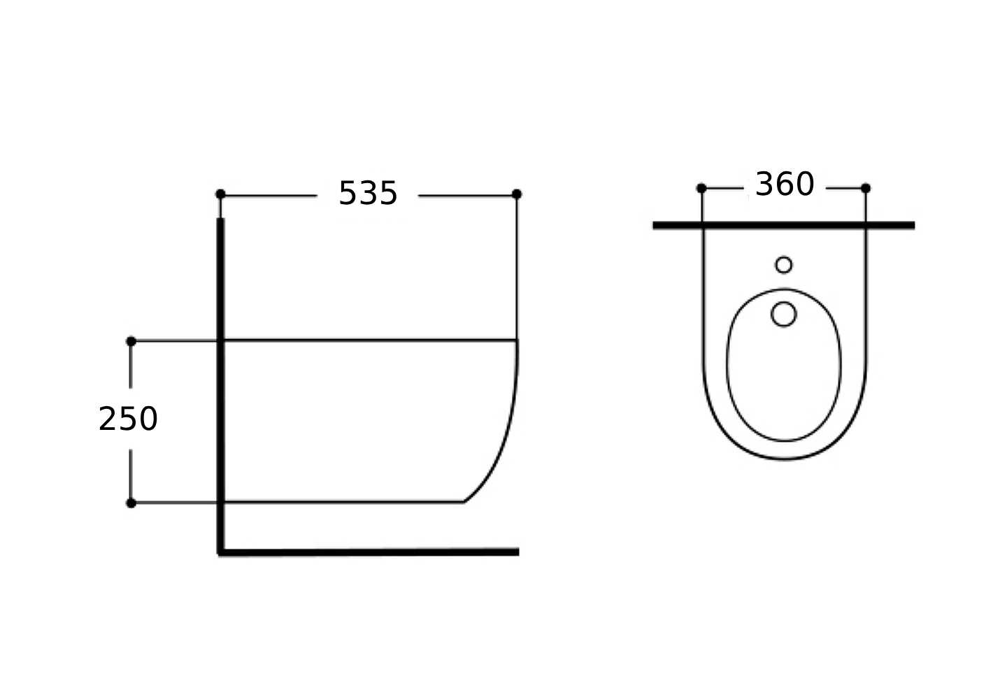 Подвесное биде Aquatek Европа AQ1006-00