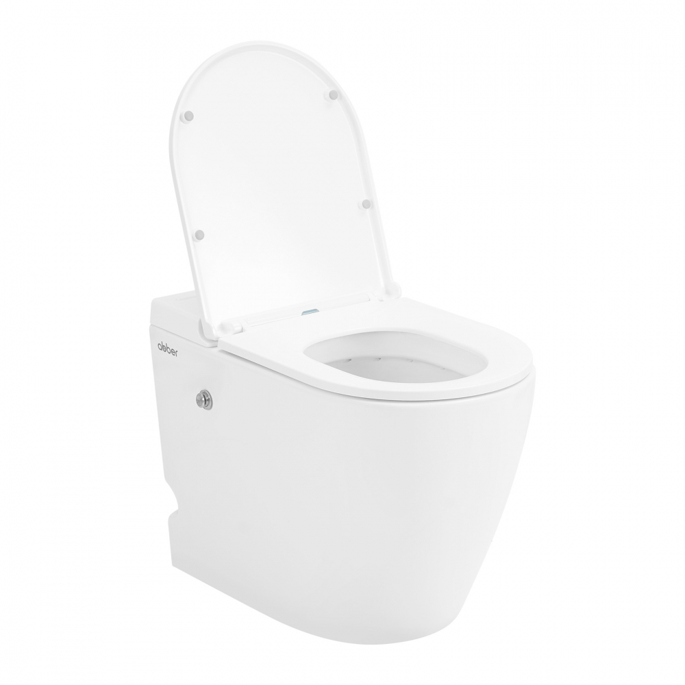 Унитаз Abber Bequem AC1115P приставной белый с импульсным смывом