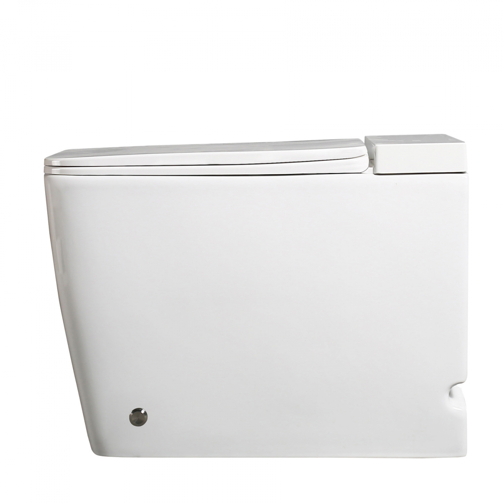 Унитаз Abber Rechteck AC1212P приставной белый с импульсным смывом