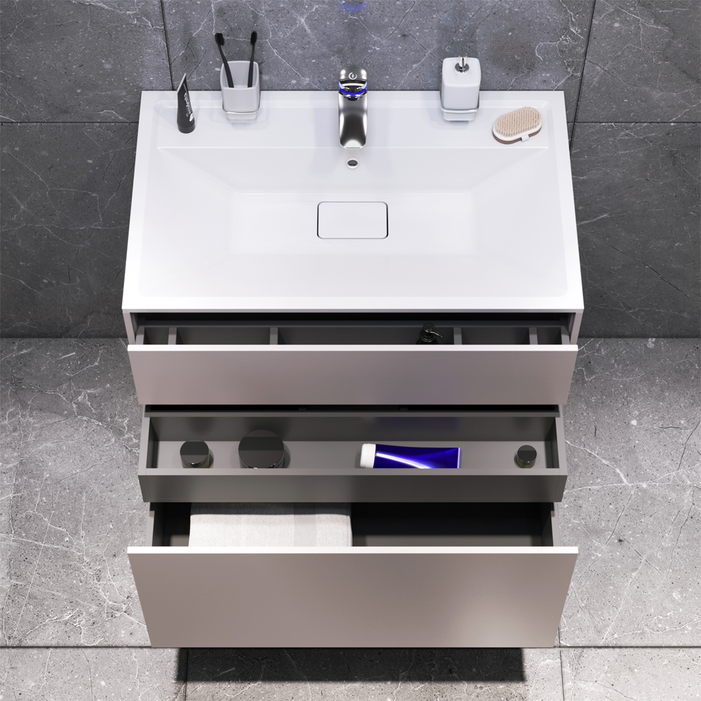 Мебель для ванной подвесная AM.PM Inspire V2.0 80 см элегантный серый