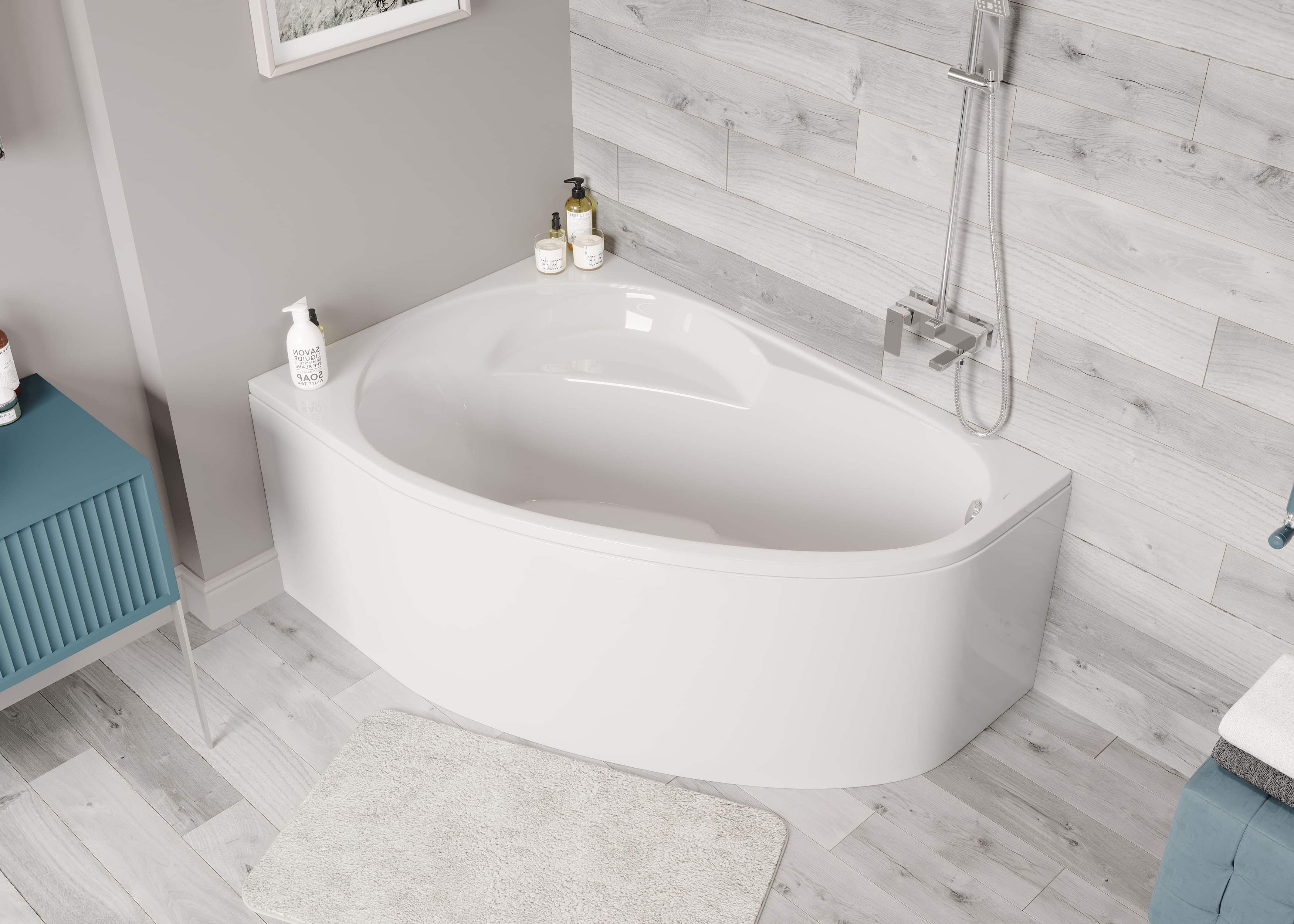 Акриловая ванна VAGNERPLAST Flora VPBA151FLA3LX-04 150х100 left