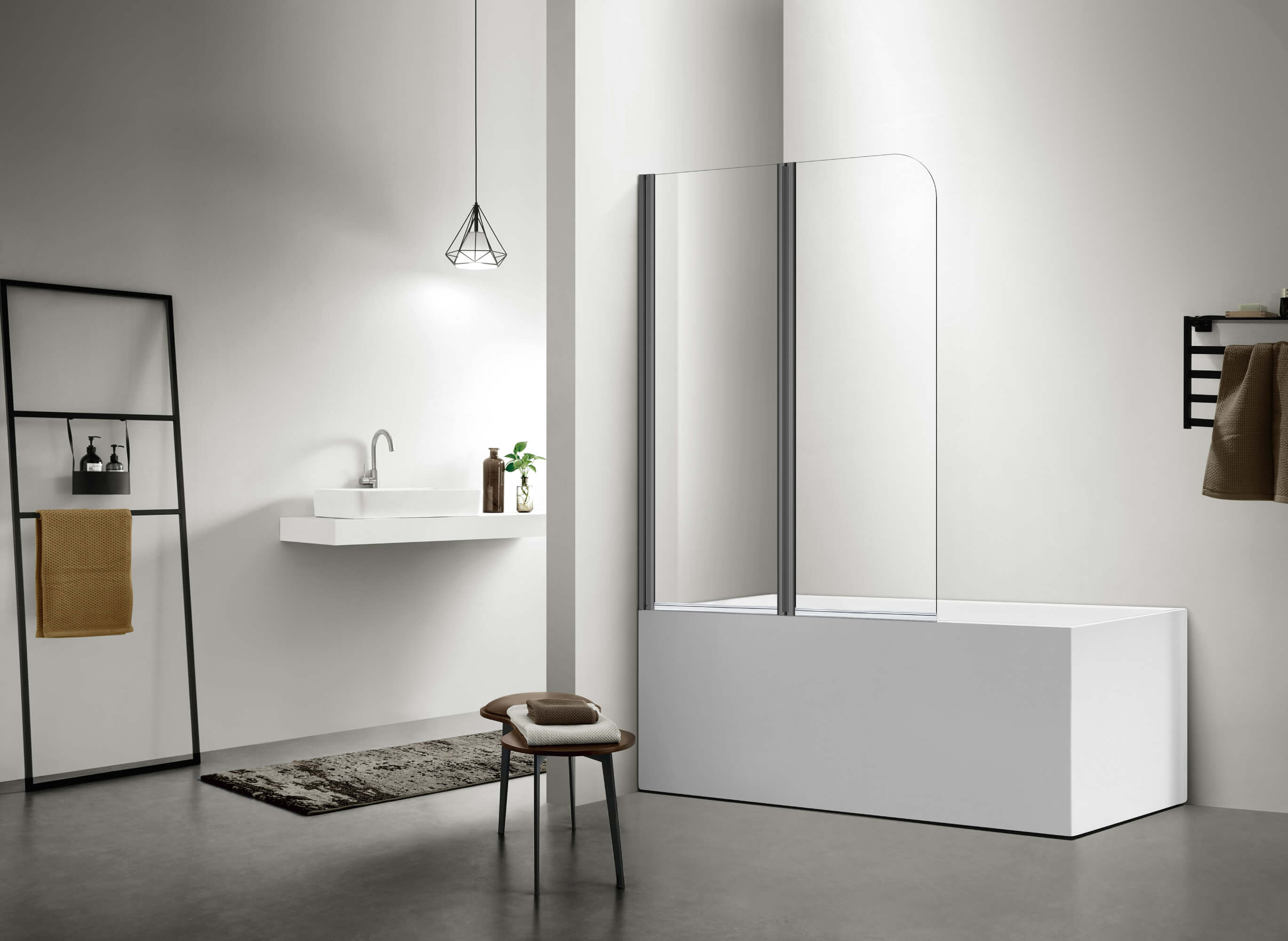 Шторка на ванну Aquatek AQ DEL SBA 10015GM 100х150 см