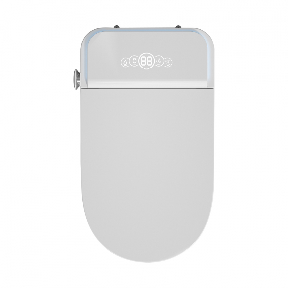 Электронный унитаз-биде Abber Bequem AC1117S приставной белый