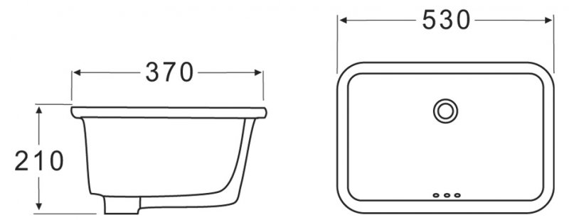 Раковина встраиваемая BelBagno BB1006