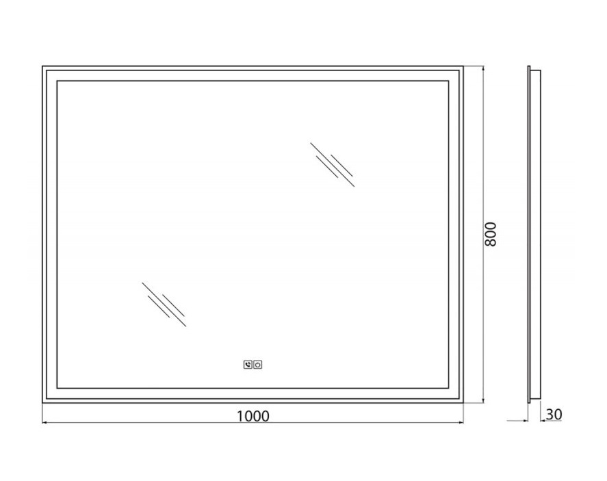 Зеркало BelBagno SPC-GRT 100х80 с блютозом, микрофоном