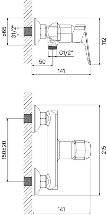 Смеситель для душа Iddis Vibe VIBSB00i03WA