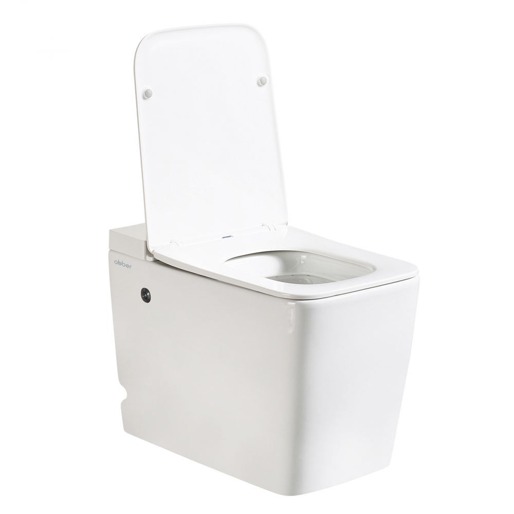 Унитаз Abber Rechteck AC1212P приставной белый с импульсным смывом