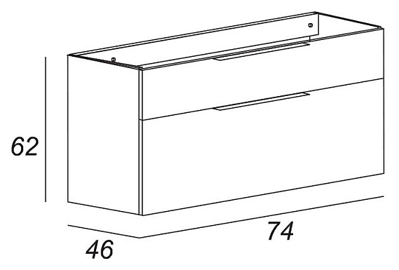 Тумба под раковину Cezares URBAN 74 55158 Frassino scuro