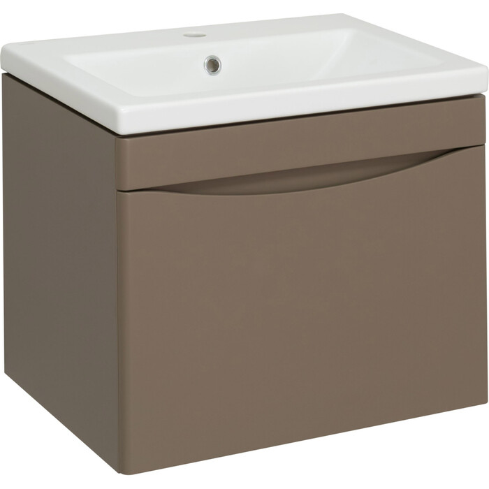 Тумба под раковину Runo Афина 57х43 подвесная, бежевая