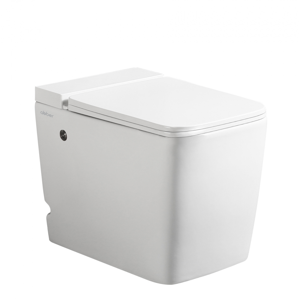 Унитаз Abber Rechteck AC1212P приставной белый с импульсным смывом