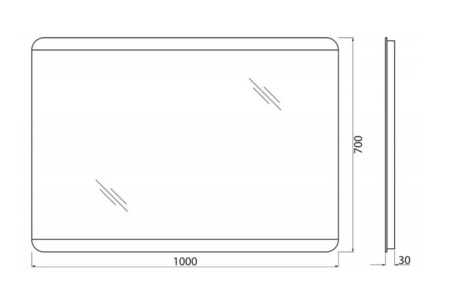 Зеркало BelBagno SPC-CEZ 100х70