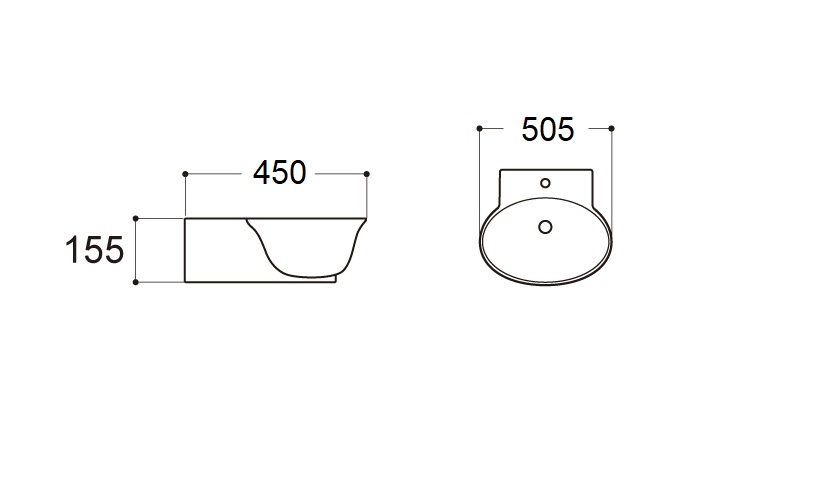 Раковина подвесная Aquatek Классик AQ5040-00