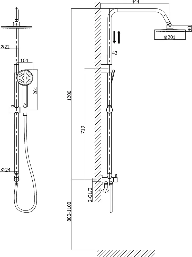 Душевая система Rush Bella BL4535-112