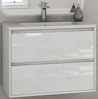 Тумба под раковину Cezares GLASS 41797 Bianco Lucido