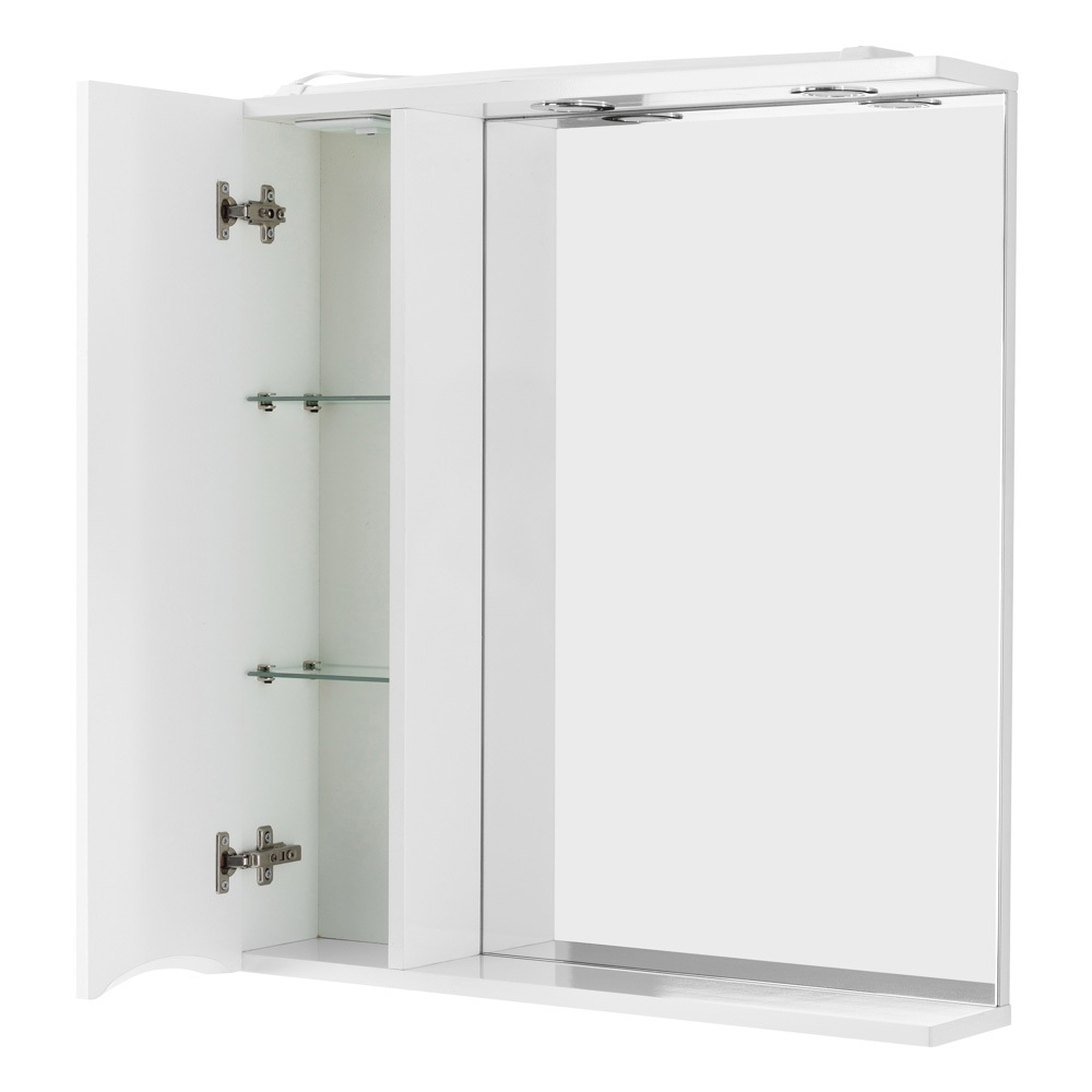 Зеркальный шкаф BelBagno Marino 80 см L, Bianco Lucido