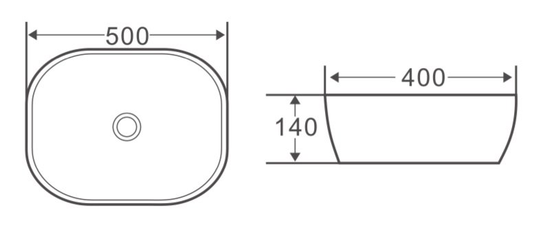 Раковина накладная BelBagno BB1302-H301