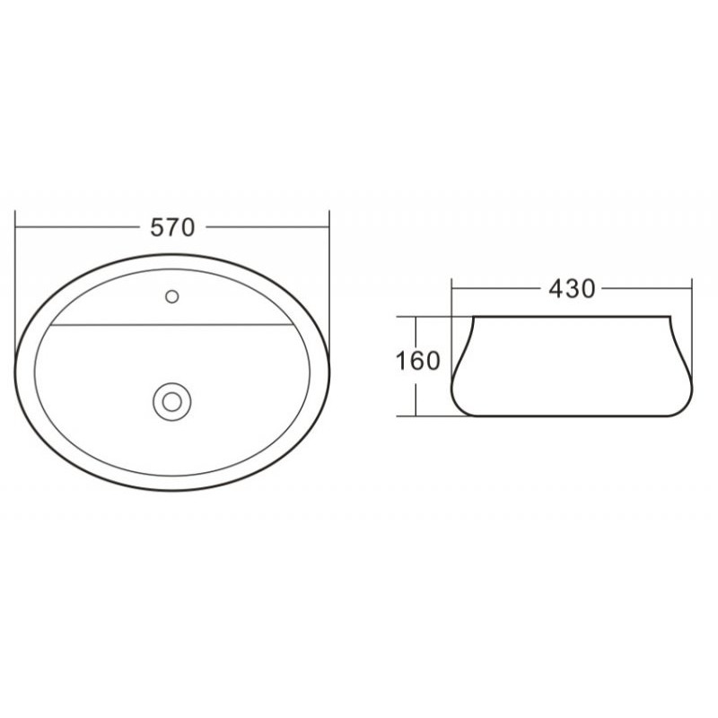 Раковина накладная BelBagno BB1399