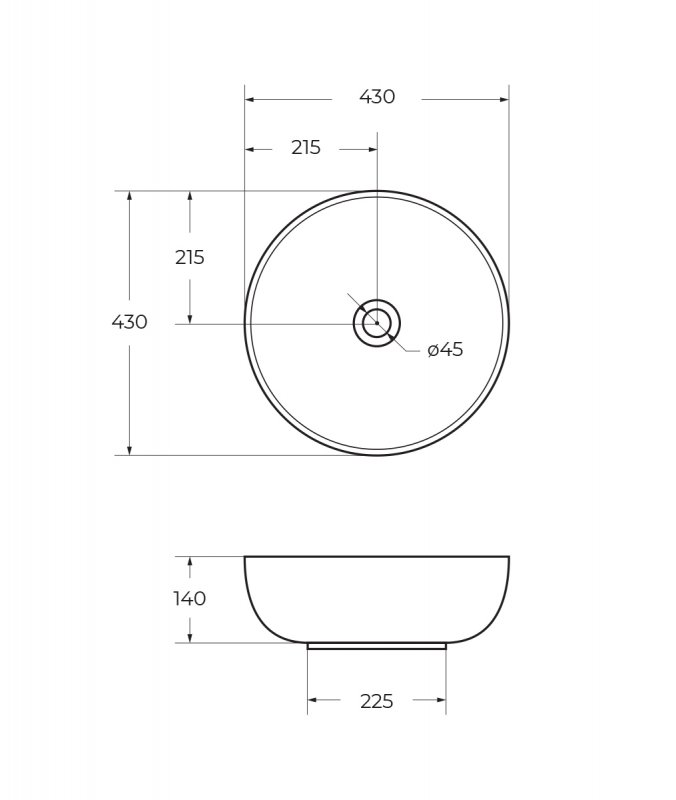 Раковина накладная BelBagno BB1077