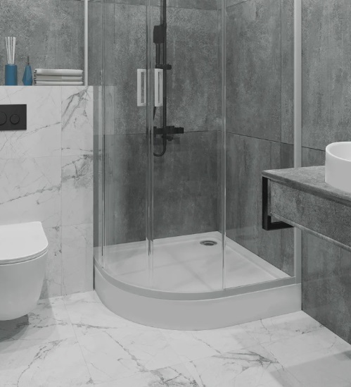 Поддон для душа 1Marka Flat 01фл9090чкК, 90х90 см